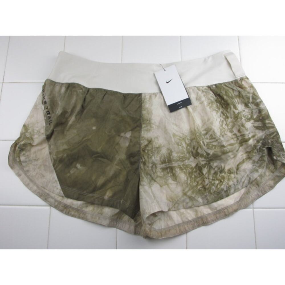 Nike Trail Running Repel Shorts Mid Rise With Brief Brown Women's‎ XL FN2647-104